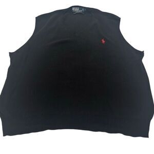 Polo Ralph Lauren Pima Cotton Sweater Vest - L - Black